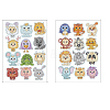 2 Sheets Animal DIY Diamond Painting Sticker Kits DIAM-PW0010-03B-2