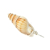 Natural Spiral Shell Pendants PALLOY-JF02793-02-5