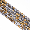 3 Strands 3 Styles Electroplated Crackle Glass Beads Strands EGLA-YW0005-12A-1