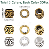 90Pcs Colors Zinc Alloy European Beads FIND-SP0005-97A-2