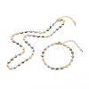 304 Stainless Steel Link Bracelets & Necklaces Jewelry Sets SJEW-JS01188-1
