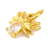 Rack Plating Brass Micro Pave Cubic Zirconia Charms KK-F881-02G-04-2