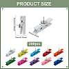 100Pcs Wooden Craft Pegs Clips with Iron Drawing Pins AJEW-WH0709-007-2