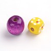 Spray Painted Opaque Natural Wood Beads M-TB042-2