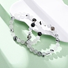 Natural Tourmalinated Quartz Round Beaded Stretch Bracelets for Men Women BJEW-G743-01C-2