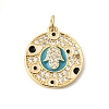Brass Micro Pave Cubic Zirconia Pendants KK-K419-01G-2