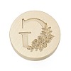 Golden Plated Round Shaped Wax Seal Brass Stamp Head STAM-S001-01G-07-1