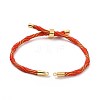 Nylon Cord Silder Bracelets MAK-C003-03G-12-4