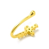 Clear Cubic Zirconia Cross Clip on Nose Rings LS-AJEW-F059-11G-2
