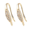 Brass Micro Pave Cubic Zirconia Earring Hooks KK-U008-07G-1