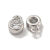 Brass Micro Pave Cubic Zirconia Charms KK-L075-017P-02-2