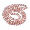 Electroplate Transparent Glass Beads Strands EGLA-N002-32-C02-2