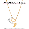 1Pc Letter & Heart Stainless Steel Lariat Necklaces for Women NJEW-LP0002-87G-F-2