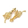 Brass Pave Cubic Zirconia Pendants KK-A271-01B-G-2