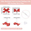 32Pcs 2 Styles Spray Paint Alloy Stud Earring Findings FIND-BBC0005-27-2