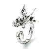 Dragon Alloy Open Cuff Rings X-RJEW-K275-22AS-1