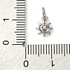 Brass Micro Pave Cubic Zirconia Sun Charms KK-P308-66P-3