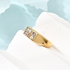 Stainless Steel Pave Colorful Cubic Zirconia Finger Rings SA-CBA90C5-04C-G-3