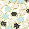 40Pcs 4 Colors Alloy Enamel Pendants ENAM-CJ0004-16-3