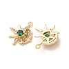 Brass Pave Cubic Zirconia Pendants KK-A304-29E-G-3