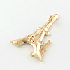 Tower Women's Light Gold Plated Alloy Rhinestone Brooches JEWB-R011-22-3