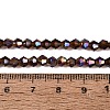 Transparent Electroplate Glass Beads Strands GLAA-F029-4mm-A30-4