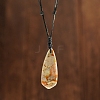 Dyed Natural Imperial Jasper Kite Pendant Necklaces PA7309-3-1