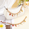 2Pcs Alloy Enamel Carrot Rabbit Tassel Iron Chain Bag Decorative Chains AJEW-BBC0001-07-4