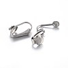 Tarnish Resistant 304 Stainless Steel Clip-on Earring Findings STAS-P210-15P-2