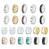 55Pcs 11 Styles Alloy Glass & Iron Rhinestone Spacer Beads FIND-TA0008-70C-3
