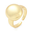 Oval Brass Open Cuff Rings for Women RJEW-G343-16G-4