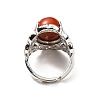 Natural Red Jasper Adjustable Rings RJEW-P043-04P-23-3