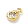 Brass Micro Pave Cubic Zirconia Charms KK-G548-20G-06-2