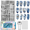 Stainless Steel DIY Nail Art Templates MRMJ-WH0098-062-1