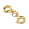 S925 Sterling Silver Double Spring Ring Clasps STER-R003-07G-2