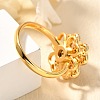 Flower Rotatable Finger Ring for Women RJEW-U035-01G-01-3