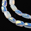 Transparent Electroplate Glass Beads Strands GLAA-Q099-G01-05-4