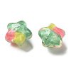 Gradient Color Transparent Hand-drawed Acrylic Beads TACR-P012-01B-09-2