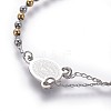 304 Stainless Steel Charm Bracelets BJEW-P258-16-5