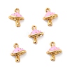 Autumn Theme Brass Enamel Pendants KK-P207-020G-RS-1