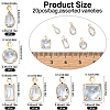 20Pcs Brass Cubic Zirconia Charms ZIRC-YW0001-12-2