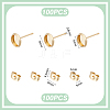 Flat Round 304 Stainless Steel Stud Earring Settings STAS-UN0060-74A-G-2