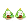 Christmas Rabbit Theme Opaque Resin Decoden Cabochons CRES-B022-04D-1