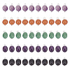 50Pcs 5 Styles Nuggets Natural Red Aventurine & Green Aventurine & Amethyst & Obsidian & Lapis Lazuli Charms PALLOY-HY00026-1