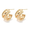 Brass Stud Earrings EJEW-K264-06G-1