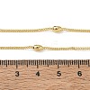 Brass Oval Twisted Chain Necklaces for Women KK-CBA2293-14G-5