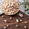 2 Bags Natural Unfinished Wood Beads Set WOOD-PH0001-89-2