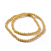 Electroplate Opaque Solid Color Glass Beads Strands GLAA-E036-11C-3