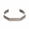 Unique 304 Stainless Steel Cuff Bangles BJEW-L547-02P-1