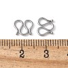 304 Stainless Steel S-Hook Clasps STAS-Z124-04F-P-3